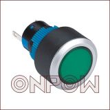 Onpow Pushbutton Switch (LAS1-AWY-11/G/12V, 22mm, CE, UL, VDE, RoHS)
