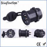 Black Motorcycle Use Dual USB Charger (XH-UC-025)