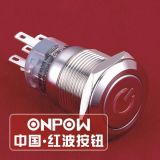 Onpow 19mm Spot Illuminated Spdt Stainless Steel Push Button Switch (LAS1-AGQ-11DT/S) (Dia. 19mm) (CE, CCC, RoHS, REECH)