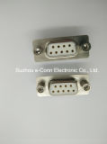 D-SUB 9pin Female Connector 180° DIP Solid Pin