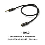Aux Cable Mini 3.5mm Stereo Plug to 3.5mm Socket (1404-3)