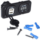 Vehicle Dual USB Charger+Car Digital Voltmeter Volt Meter Gauge 12-24V Universal