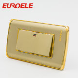 Smart Gold Color PC 250V/10A 122*70*37mm Electric Wall Switch