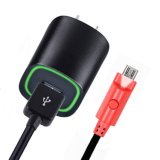 2in1 Green LED QC2.0 Travel Wall Charger with USB Cable