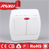 Double Switch with Lighting, Energy Saving Power Button Switch