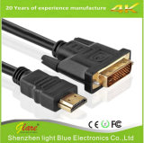 Gold Plug HDMI to DVI D Cable Support 1080P