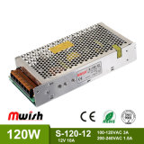 120W 12V 10A Switching Power Supply with Short Circuit Protection
