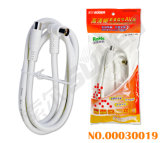 Suoer 1.5m Right Angle to Straight TV Audio Video Cable (AV-TV06-1.5m-White-Red Packing)