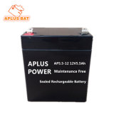 Rechargeable Storage Deep Cycle VRLA Battery 12V5.5ah for Backup Use