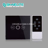 EU 220V Glass Plate Black Colour Remote Dimmer Switch