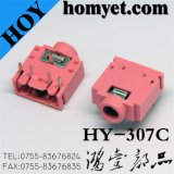 Pink Color AV Socket/Phone Jack (HY307C)