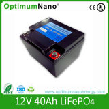LiFePO4 12V 40ah for LED Light with PCM and Charger