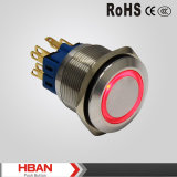 Ce RoHS 28mm Ring Illuminated Pushbutton Switch
