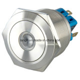 25mm 12 Volt Latching 1no1nc DOT Illuminated Stainless Steel Push Button Switch