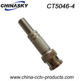 CCTV Male BNC Connector with Screw and Long Metal Boot (CT5046-4)