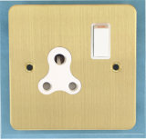 BS 546 5A 1gang Switched Round Pin Socket