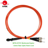 1.8mm MTRJ-ST/PC Duplex Multimode 62.5 Om1 Fiber Optic Patch Cable
