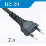 Inmetro Approval Brazil 2-Pin AC Power Cord (B2-20)