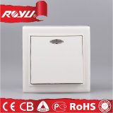 European Surface Mounted Switch with Light, Push Button Switch
