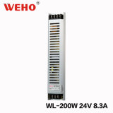 Indoor 200W 24V DC Slim Switching Power Supply (WL-200-24)