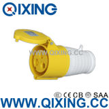 Cee 16A 230V Single Phase 3 Pins Yellow Industrial Connector
