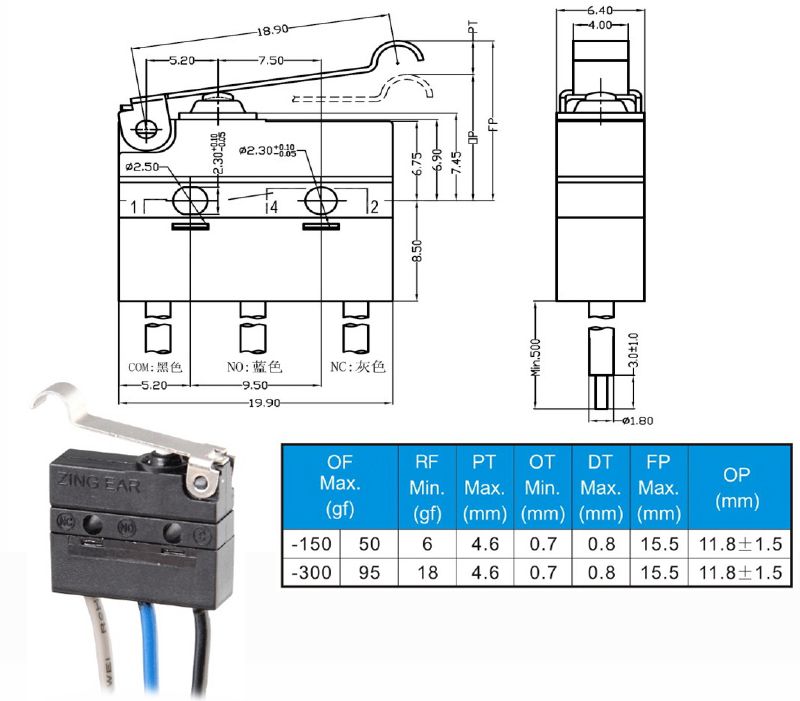 Wholesale Price Mini Micro Switch Used in Auto Control - Miniature ...