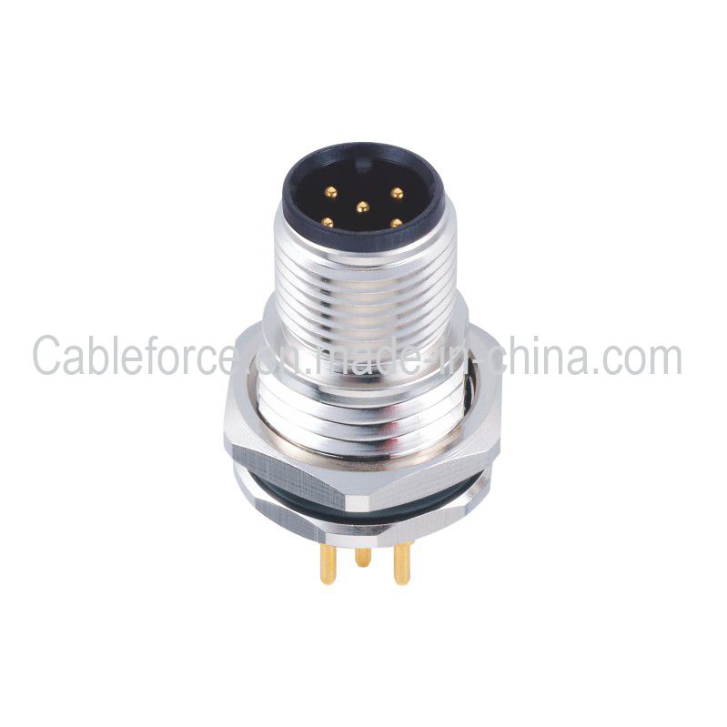 M12 8 Pin a-Code Male Right Angled Molded Cable Connector for Sensor ...